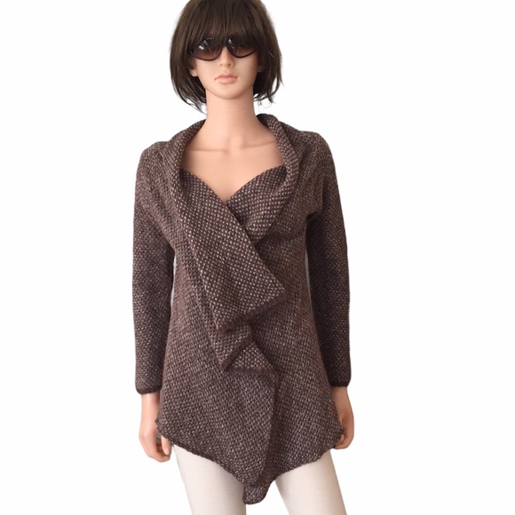 Chiaramente cascading shawl open front cardigan made in Italy - Picture 11 of 11